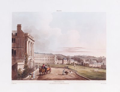 The Crescent, de "Banho ilustrado por uma série de vistas", 1806 de John Claude Nattes