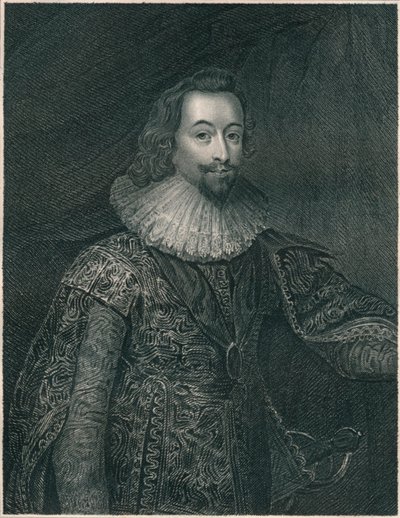 George Villiers, duque de Buckingham, 1620, início do século XIX. de John Cochran