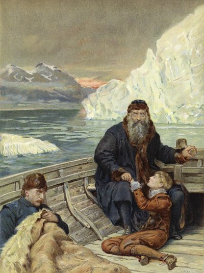 A última viagem de Henry Hudson (chromolitho) de John Collier