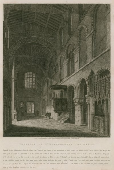 Interior da Igreja de São Bartolomeu, o Grande de John Coney