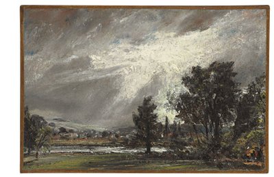 Uma vista de Salisbury (óleo sobre papel colocado na tela) de John Constable