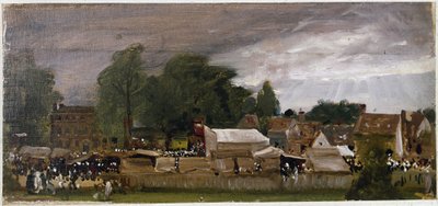 Uma feira de aldeia, provavelmente em East Bergholt (óleo sobre tela de John Constable
