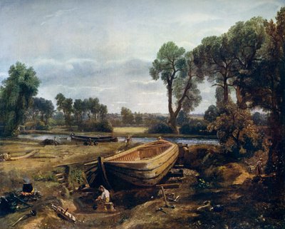 Edifício de barco perto de Flatford Mill, 1815, 1912. de John Constable