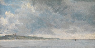 Cena costeira com falésias de John Constable