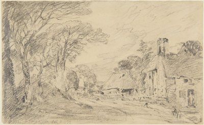 Casinha de campo e árvores de John Constable