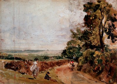 Country Road entre East Bergholt e Flatford Painting de John Constable (1776-1837) 1811 aproximadamente. Sol. 24,2x33 cm Londres, Victoria e Albert Museum de John Constable