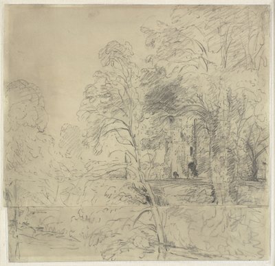 Castelo Cowdray, visto entre as árvores de John Constable
