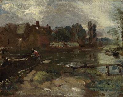 Moinho de Flatford da fechadura, c.1810 de John Constable