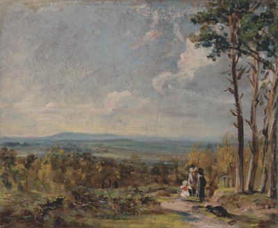 Hampstead Heath olhando para Harrow, 1821. de John Constable