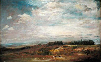 Hampstead Heath with Bathers (óleo sobre tela) de John Constable