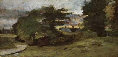 Paisagem com chalés, 1809-10 de John Constable