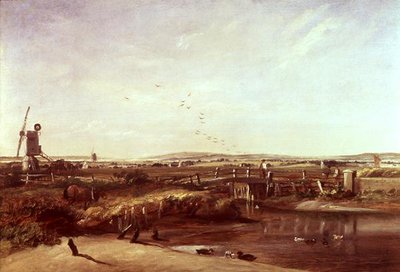 Mistley, Vale do Stour (óleo sobre tela) de John Constable