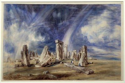 Sítio pré-histórico de Stonehenge (Inglaterra). Pintura de John Constable (1776-1837) de John Constable