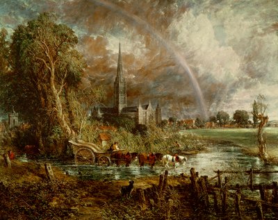 Salisbury Cathedral From the Meadows, 1831 (ver 188984-188985 para detalhes) de John Constable