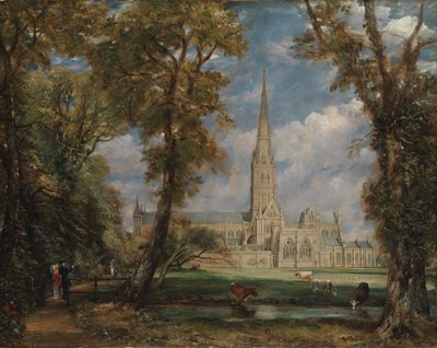Catedral de Salisbury da propriedade do bispo de John Constable