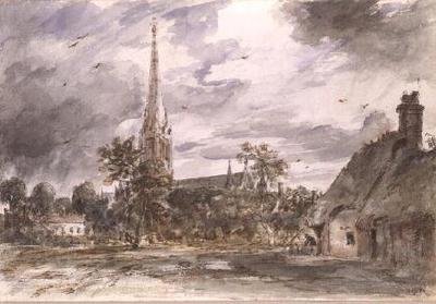 Catedral de Salisbúria: com cabanas de John Constable