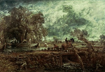 Estudo para o cavalo pulando, c.1825 de John Constable
