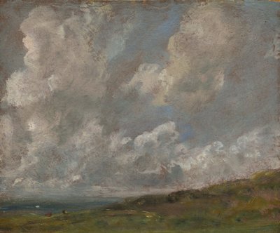 Estudo das nuvens sobre uma paisagem, c.1821-22 de John Constable