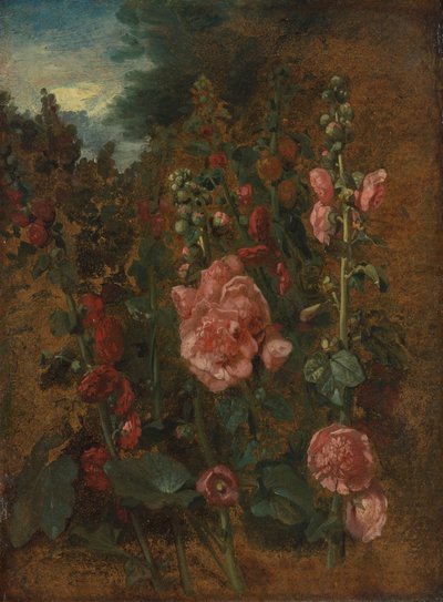 Estudo de Hollyhocks de John Constable