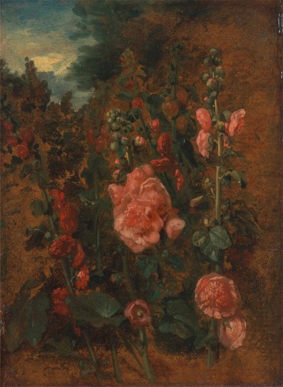 Estudo das malvas-rosa de John Constable
