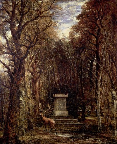 O cenotáfio da memória de Reynold, Coleorton, c.1833 de John Constable