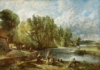 Os jovens Waltonians - moinho de Stratford, c.1819-25 de John Constable