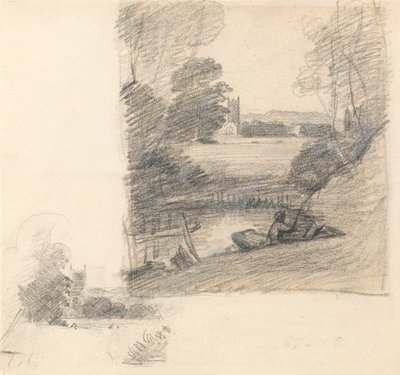 Dois Estudos da Igreja Dedham do Oriente de John Constable