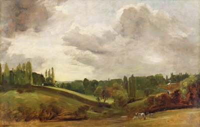 Vista de Bergholt Oriental, c.1813 (óleo sobre tela) de John Constable