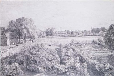 Vista de Bergholt Leste sobre a horta de Golding, casa do Constable de John Constable