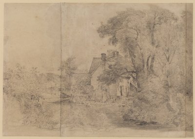 Casa de Willy Lotts, East Bergholt, c.1820 (giz preto sobre papel) de John Constable