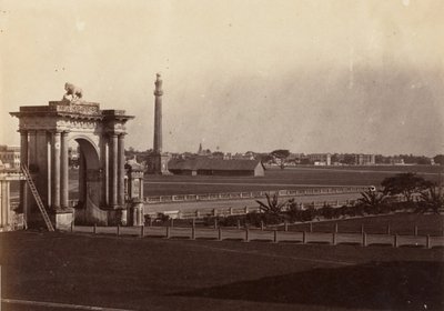 [Vista de Chowringhee da Casa do Governo, Calcutá], 1858-61. de John Constantine Stanley