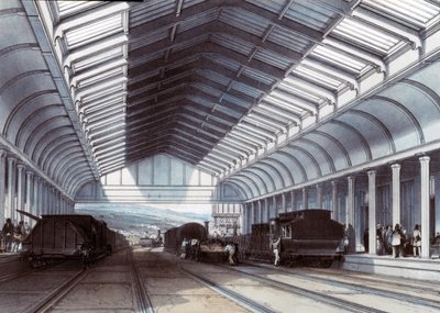 Estação de banho, Somerset, 1846 de John Cooke Bourne