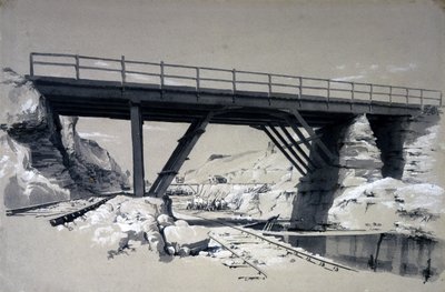 Blisworth Cutting, Northamptonshire, 2 de julho de 1837 (caneta e tinta e papel) de John Cooke Bourne