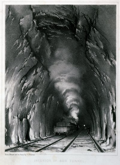 Interior do Túnel de Caixa, 1846 de John Cooke Bourne