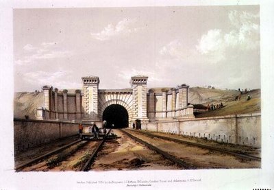 Túnel Primrose Hill, gravado pelo artista de John Cooke Bourne