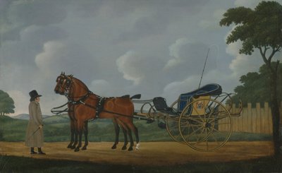 Um cavalheiro com seu par de baías atreladas a um legado de John Cordrey