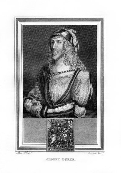 Albert Durer, pintor e gravador do norte da Renascença alemã, 1825. de John Corner
