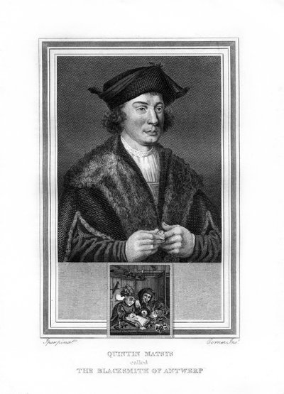 Quentin Matsys, pintor na tradição flamenga, 1825. de John Corner