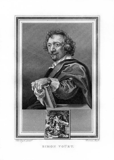 Simon Vouet, pintor da época barroca francesa, 1825. de John Corner