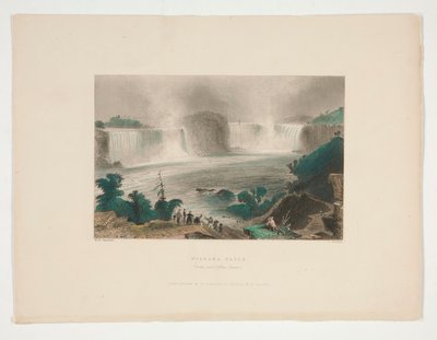 Niagara Falls (de perto de Clifton House), ilustração para Nathaniel Parker Willis de John Cousen