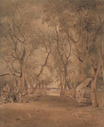 Entrada para Earlham Park, perto de Norwich de John Crome