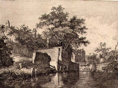 Front of The New Mills, pub. por J. & W. Freeman em 1821 de John Crome