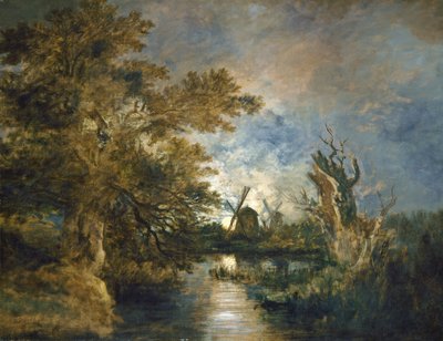 Moonlight on the Yare, c. 18161817. de John Crome