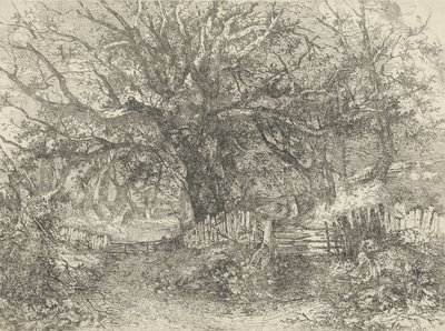 Cena da estrada, Trowse Hall, 1813 de John Crome