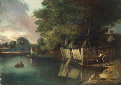 Watering Place, Heigham (óleo sobre tela) de John Crome