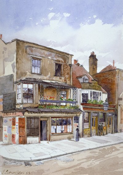 Esquina de Cheyne Walk e Lawrence Street, Chelsea, Londres, 1883 de John Crowther
