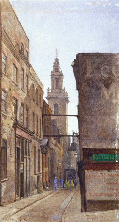 Garlick Hill, City of London, 1882 de John Crowther