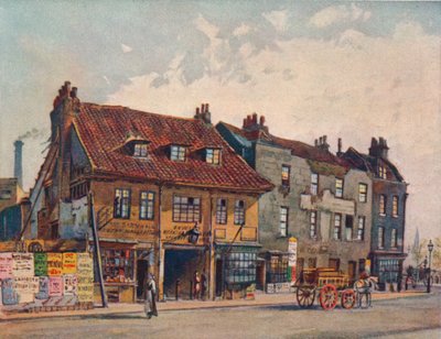 Casas no lado oeste da Church Street, Lambeth, Lambeth Bridge Road, Londres, c1874 1926 de John Crowther