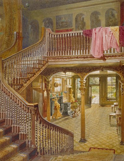 Escadaria em Wandsworth Manor House, St John