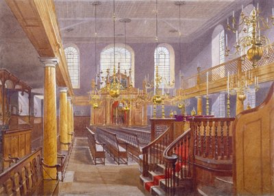 Sinagoga, Bevis Marks, City of London, 1884 de John Crowther